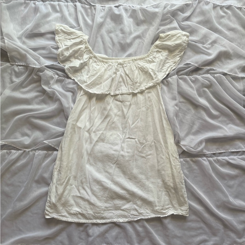 Topshop Off the Shoulder Ruffle Dress